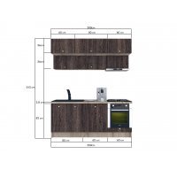 Bucatarie ZONE 200 FRONT PAL K002 / decor 7648